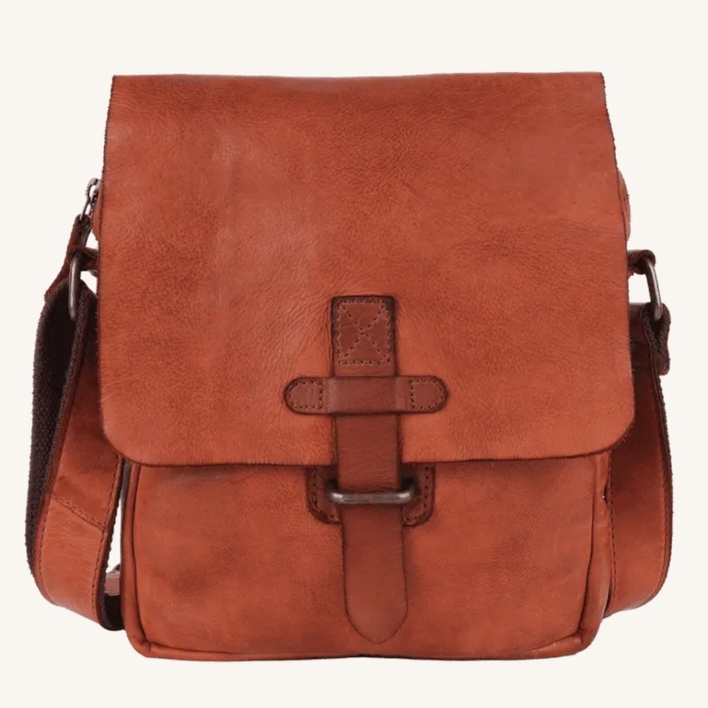 Harbor 2nd Talon Leather Crossbody Leather Bag Cognac